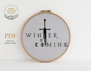 Winter is coming - Cross stitch pattern