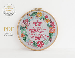 Funny Cross stitch pattern