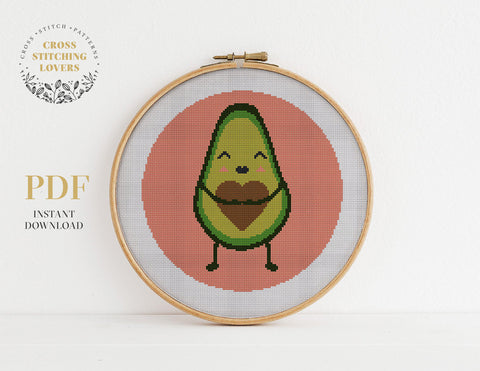 Avocado - Cross stitch pattern