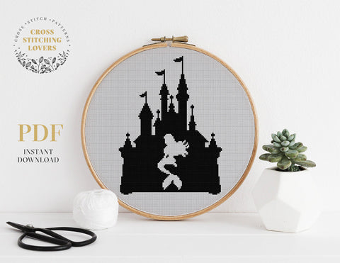 Mermaid Cross Stitch Pattern - Cross stitch pattern