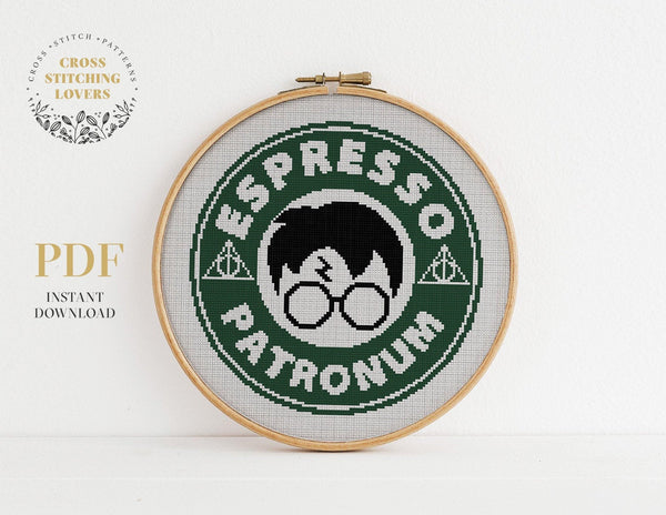 Harry Potter, Espresso Patronum - Cross stitch pattern