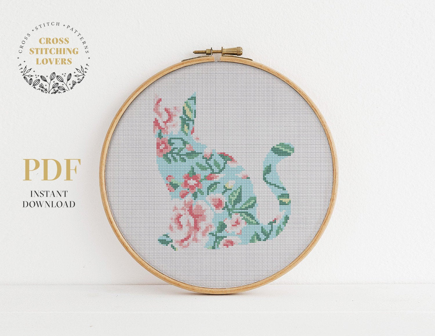 Cat silhouette - Cross stitch pattern