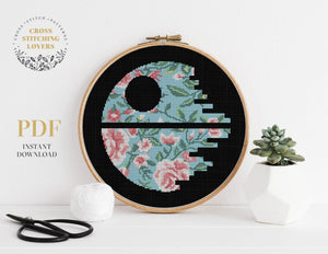 Star Wars inspired Death Star - Cross stitch pattern