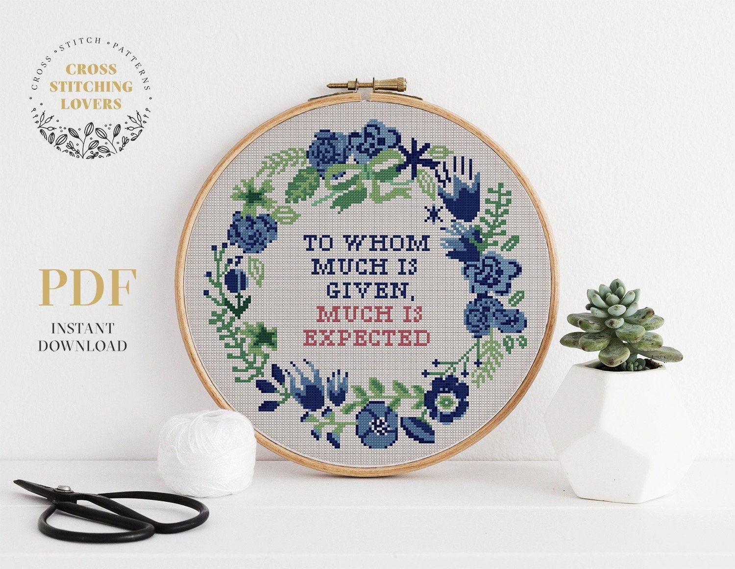 Wisdom quote - Cross stitch pattern