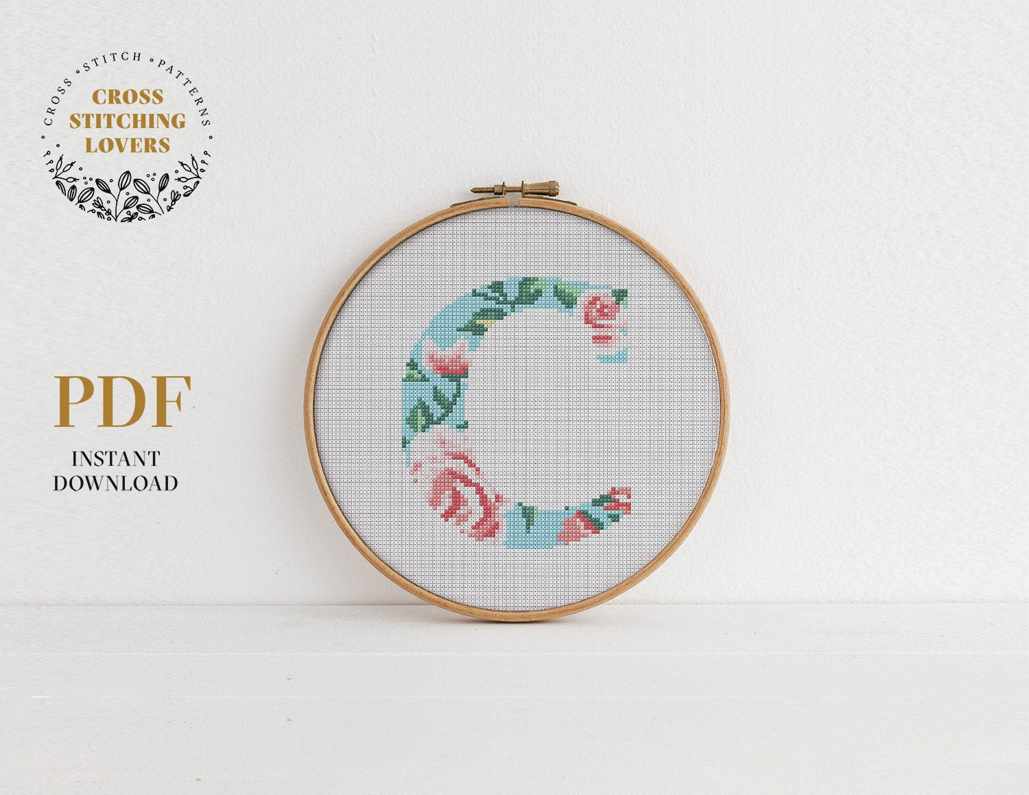 Alphabet "C" - Cross stitch pattern
