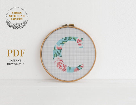 Alphabet "C" - Cross stitch pattern