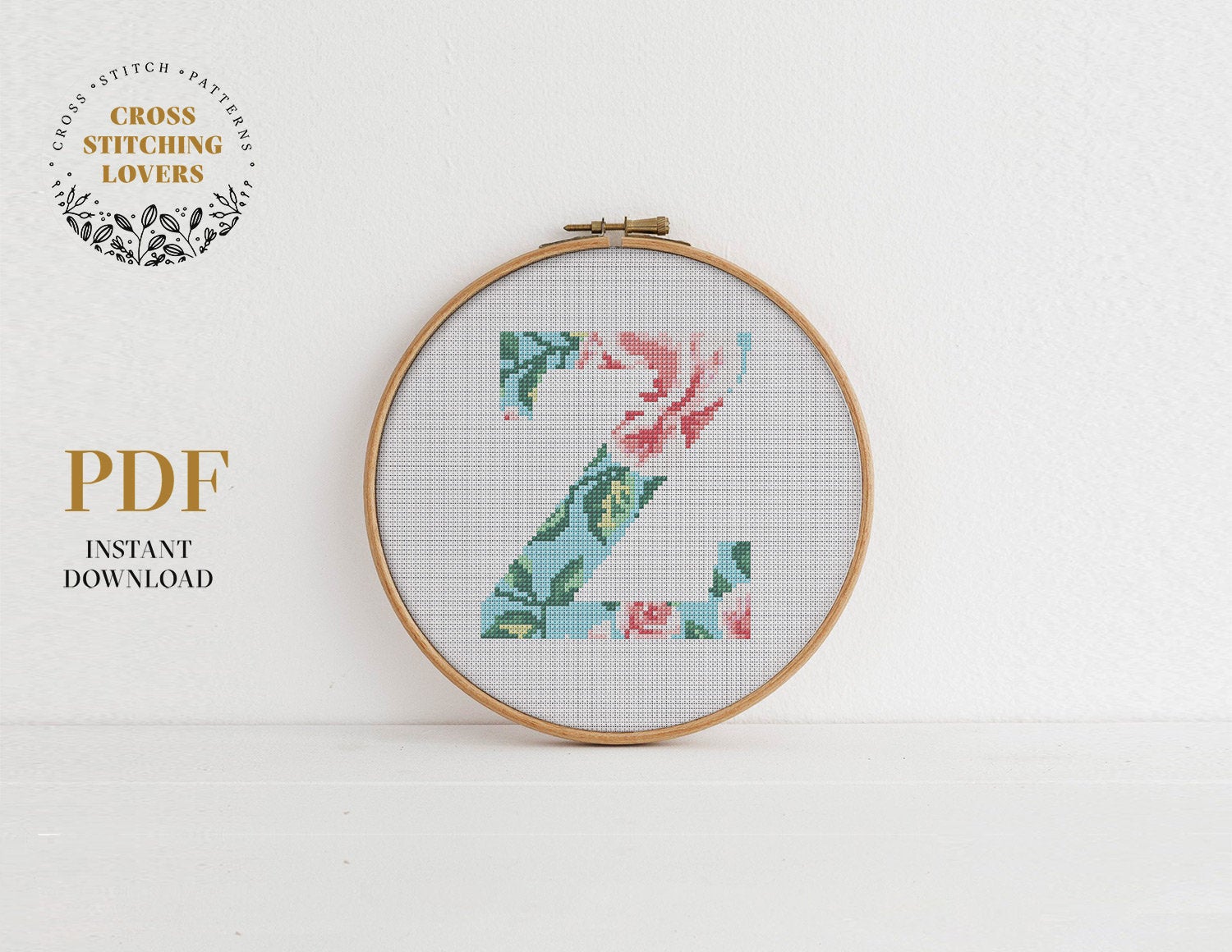 Alphabet "Z" - Cross stitch pattern