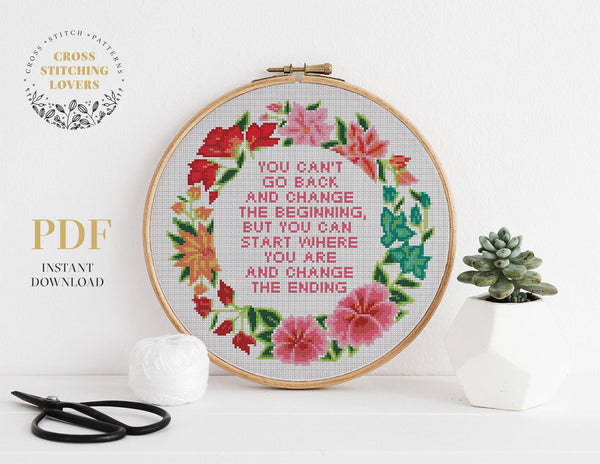 Wisdom quote - Cross stitch pattern