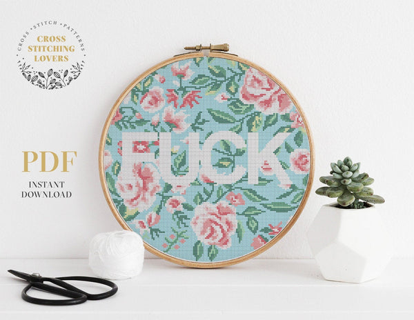 F word - Cross stitch pattern