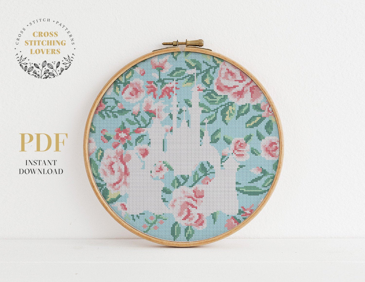 Flower Castle - Cross stitch pattern