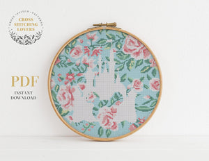 Flower Castle - Cross stitch pattern