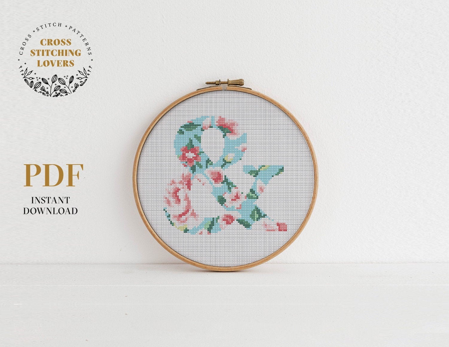 Alphabet "&" - Cross stitch pattern