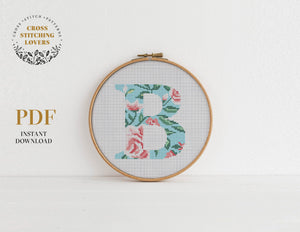 Alphabet "B" - Cross Stitch Pattern