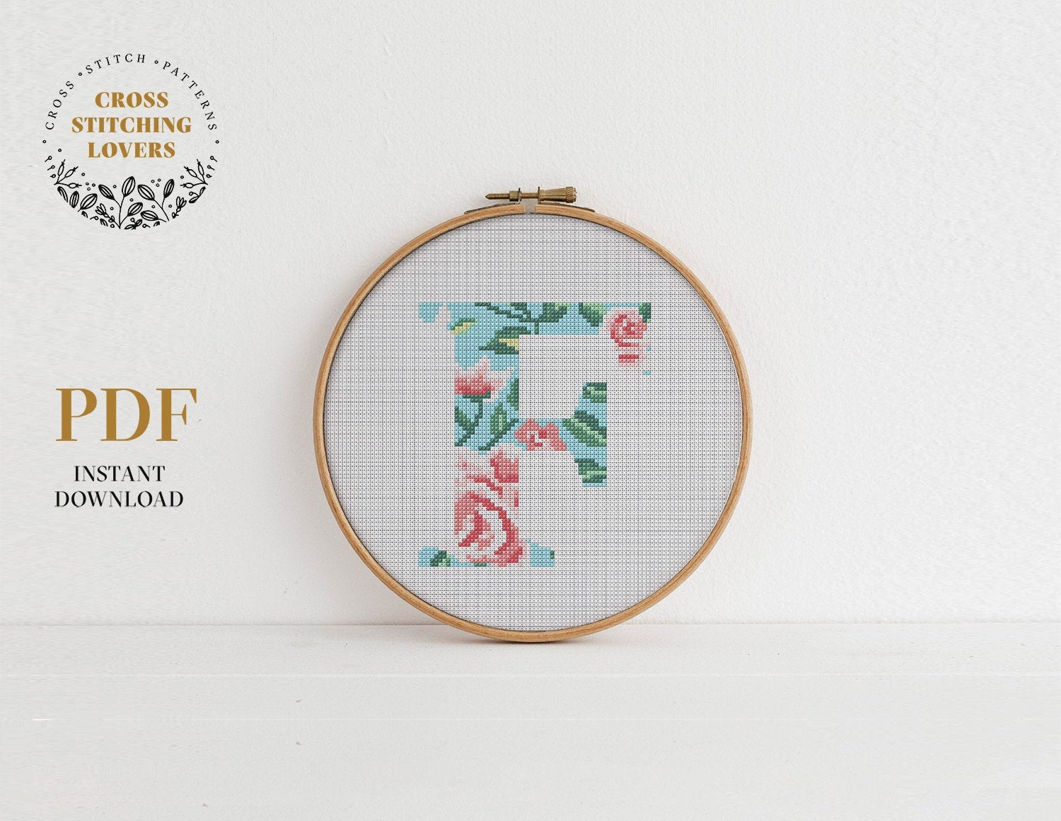 Alphabet "F" - Cross stitch pattern