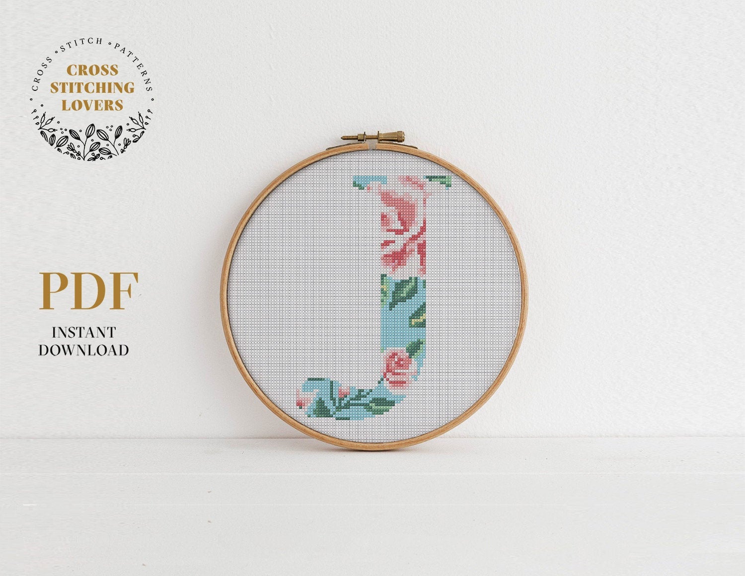 Alphabet "J" - Cross stitch pattern