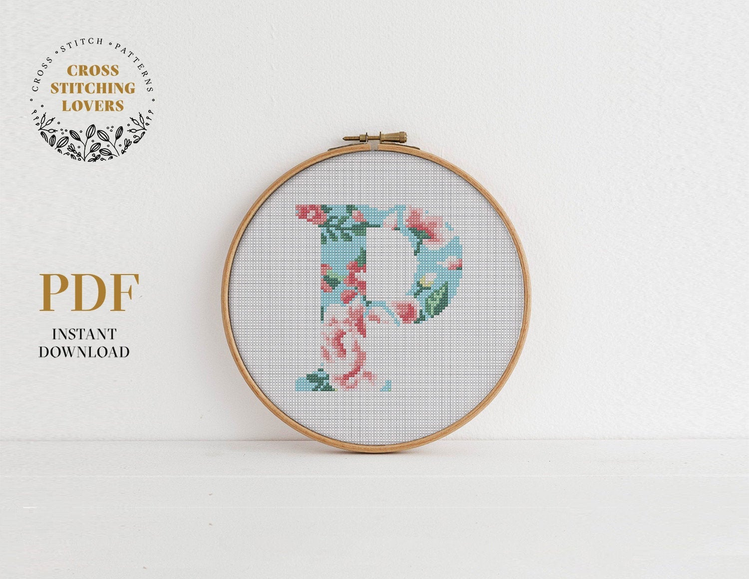 Alphabet "P" - Cross stitch pattern