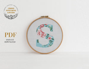 Alphabet "S" - Cross stitch pattern