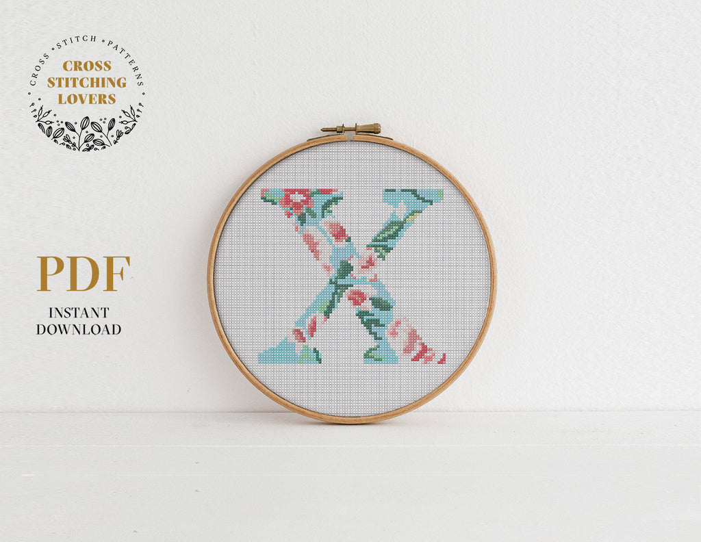 X Stitching Pattern Alphabet