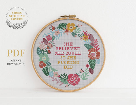 Subversive cross stitch pattern