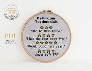 Funny bathroom - Cross stitch pattern