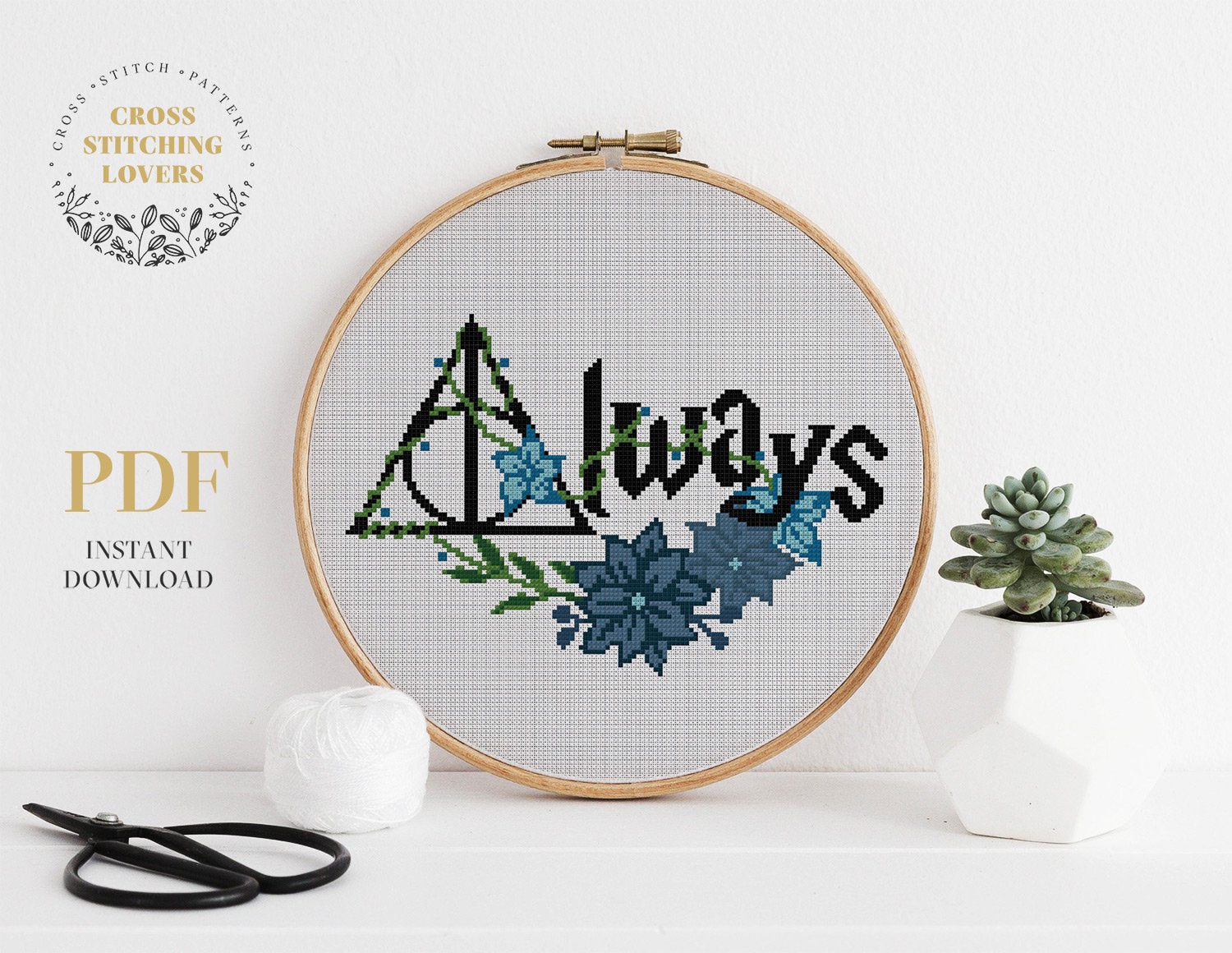 Harry Potter, Deathly Hallows - Cross stitch pattern