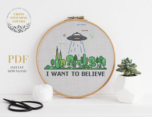 UFO - Cross stitch pattern