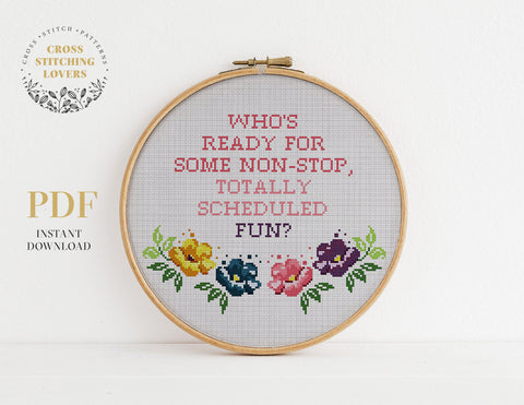 Funny quote Amy Santiago, Brooklyn Nine-Nine - Cross stitch pattern