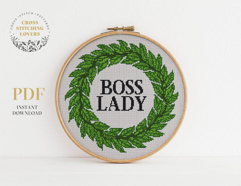 Boss Lady - Cross stitch pattern