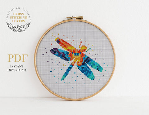 Dragonfly - Cross stitch pattern