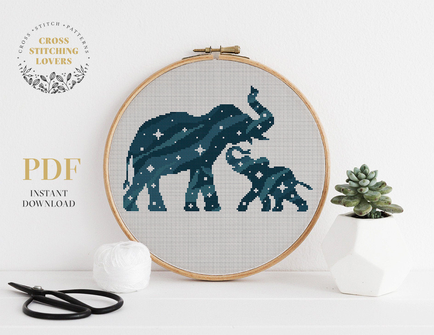 Elephant silhouette - Cross stitch pattern – Cross Stitching Lovers elephant-silhouette-cross-stitch-pattern-cross-stitching-lovers