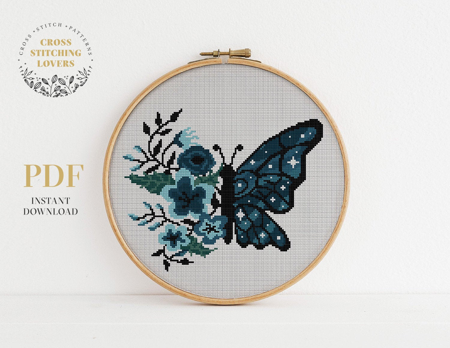 Butterfly - Cross stitch pattern – Cross Stitching Lovers for Free Printable Butterfly Cross Stitch Patterns