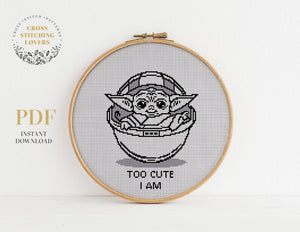 Too cute I Am - Star Wars cross stitch pattern