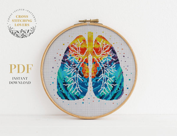 Human anatomy bundle - Cross stitch pattern