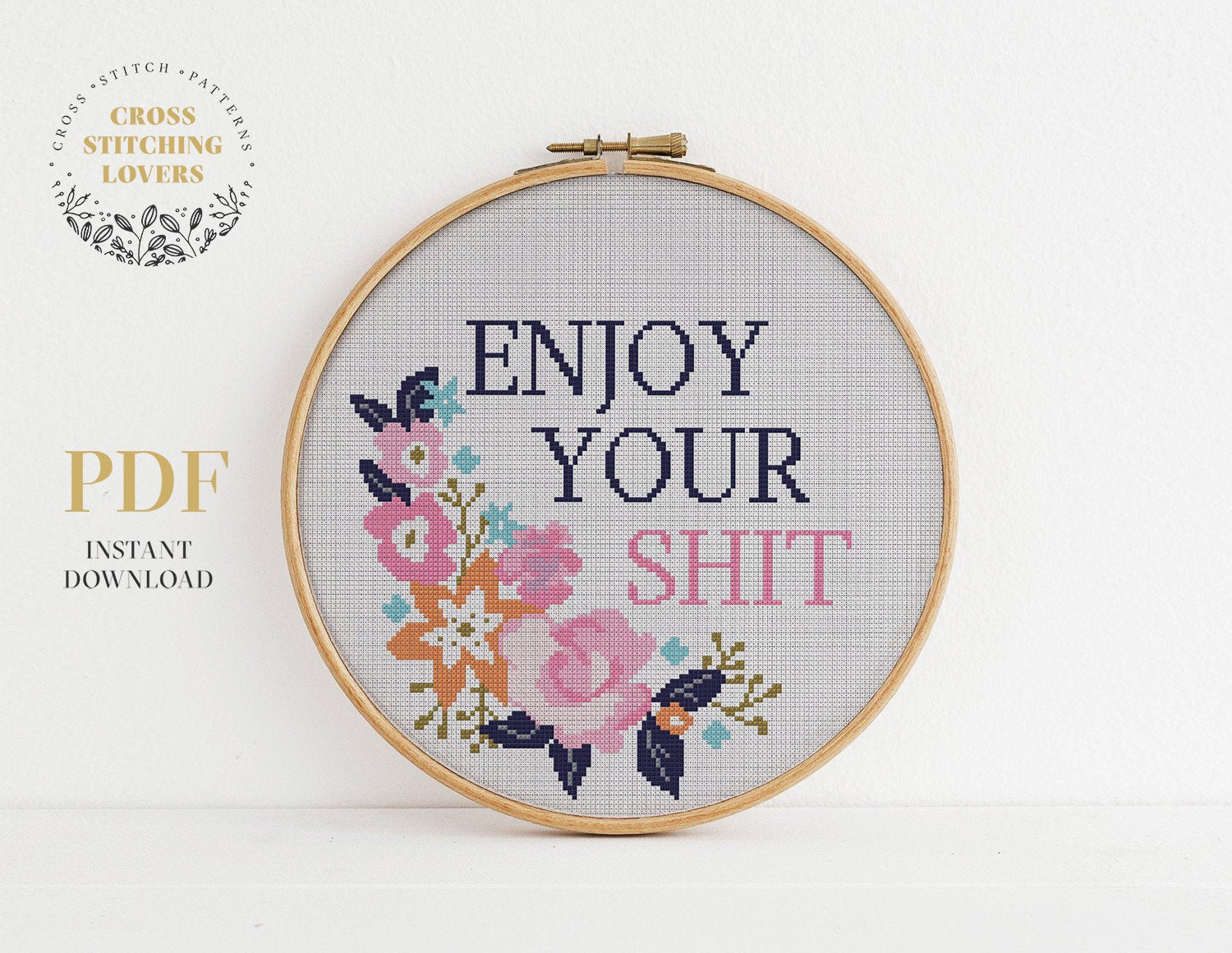 Enjoy your Shit - Cross stitch pattern