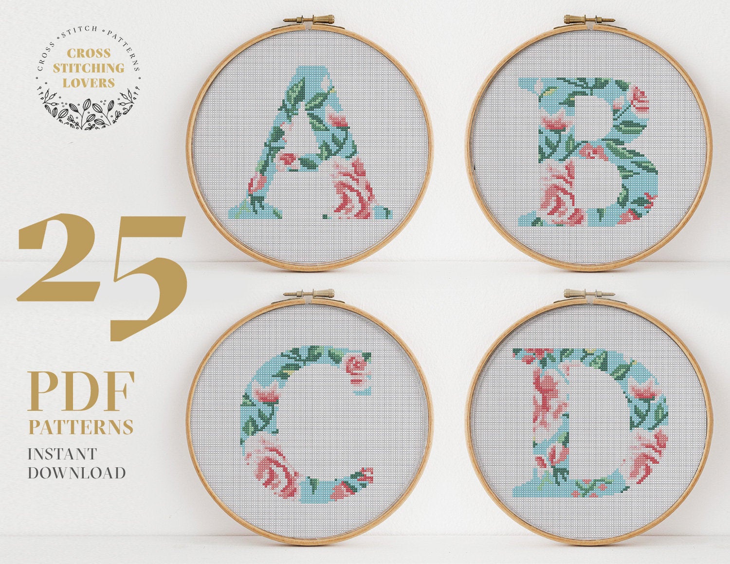 Full alphabet  - Cross stitch pattern bundle