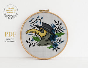 Plague doctor - Cross stitch pattern
