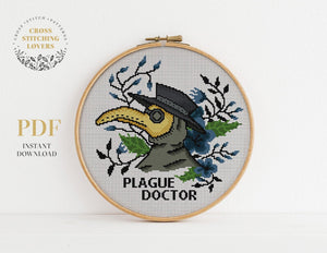 Plague doctor - Cross stitch pattern