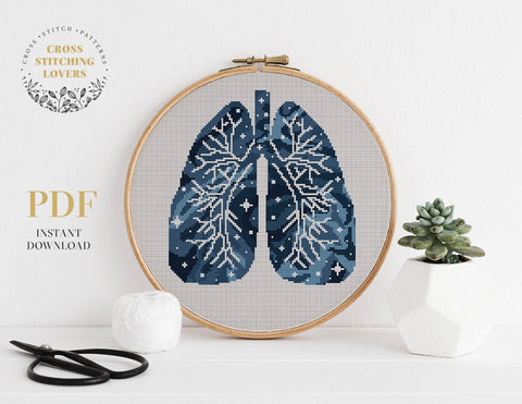 Lungs - Cross stitch pattern