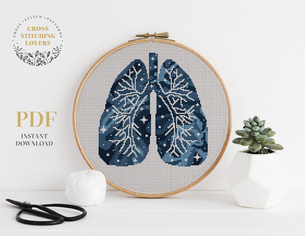 Human anatomy bundle - Cross stitch pattern