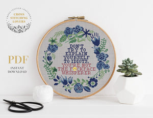 Don't Try To Explain - Cross stitch pattern