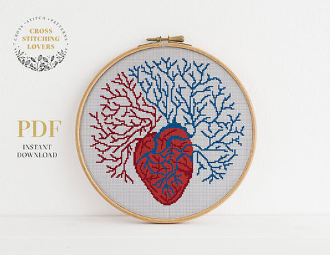 Heart - Cross stitch pattern
