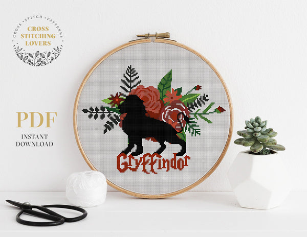 Harry Potter Gryffindor House Crest - Cross stitch pattern