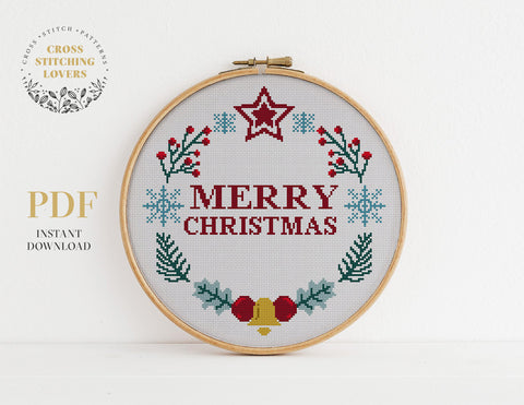 Merry Christmas - Funny Cross stitch pattern