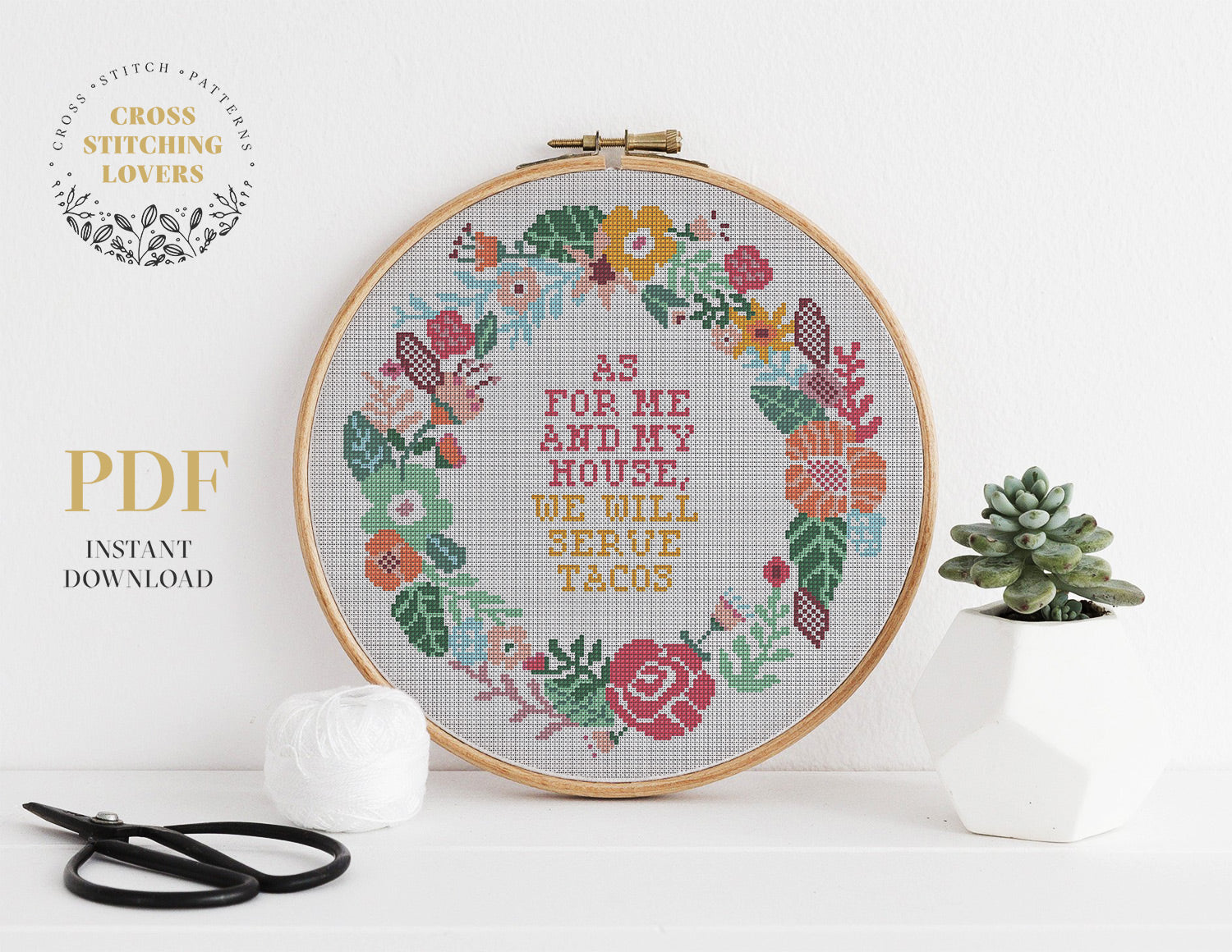 We will serve tacos - Cross stitch pattern