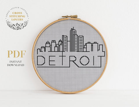 Detroit - Cross stitch pattern