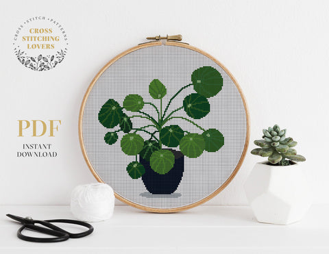 Homely houseplants - Cross stitch pattern