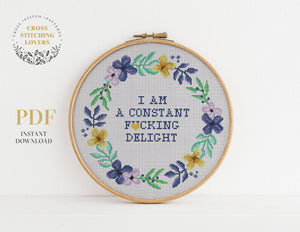 Delight -  Funny Cross stitch pattern