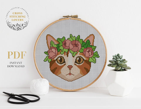 Funny Cat - Cross stitch pattern