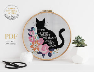 Life is to short - Cross stitch pattern