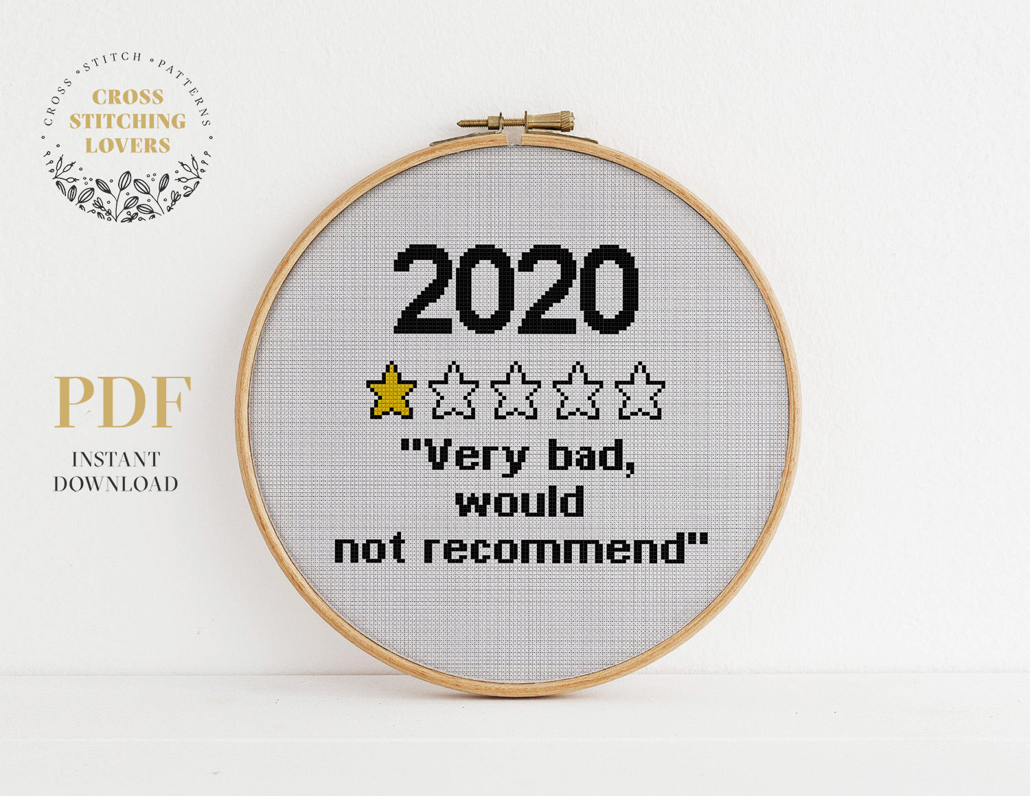 2020 year review  - Cross stitch pattern